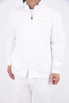【25AW】 JACQUARD STAND COLLAR JACKET / ジャガード スタンド カラージャケット (ホワイト)*