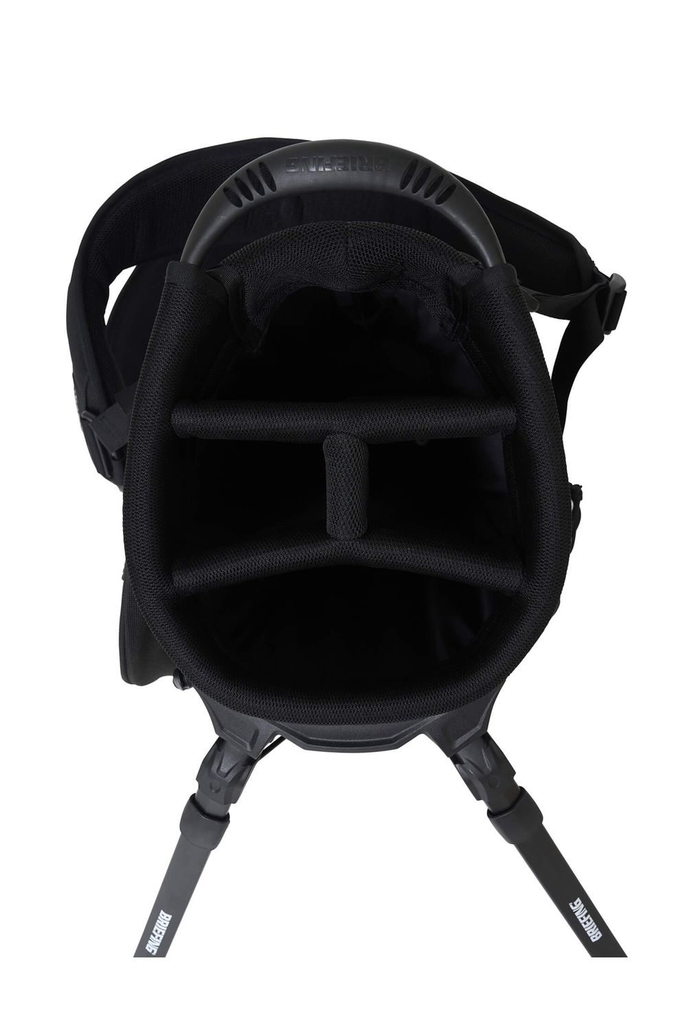 【銀行振込・代金引換不可】【返品・交換不可】 BG12 CADDY / BRIEFINGコラボ ブランドロゴ刺繍 スタンドタイプ キャディバッグ (ブラック)