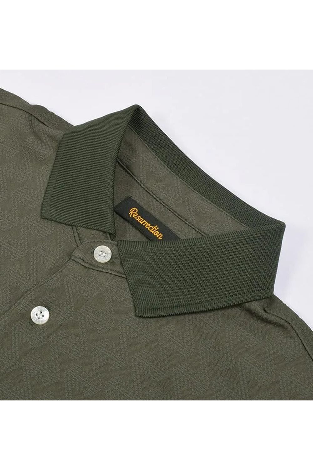 【26AW】 MENS GM JACQUARD POLO / オリジナルテキスタイルジャガード ポロシャツ (カーキ)*
