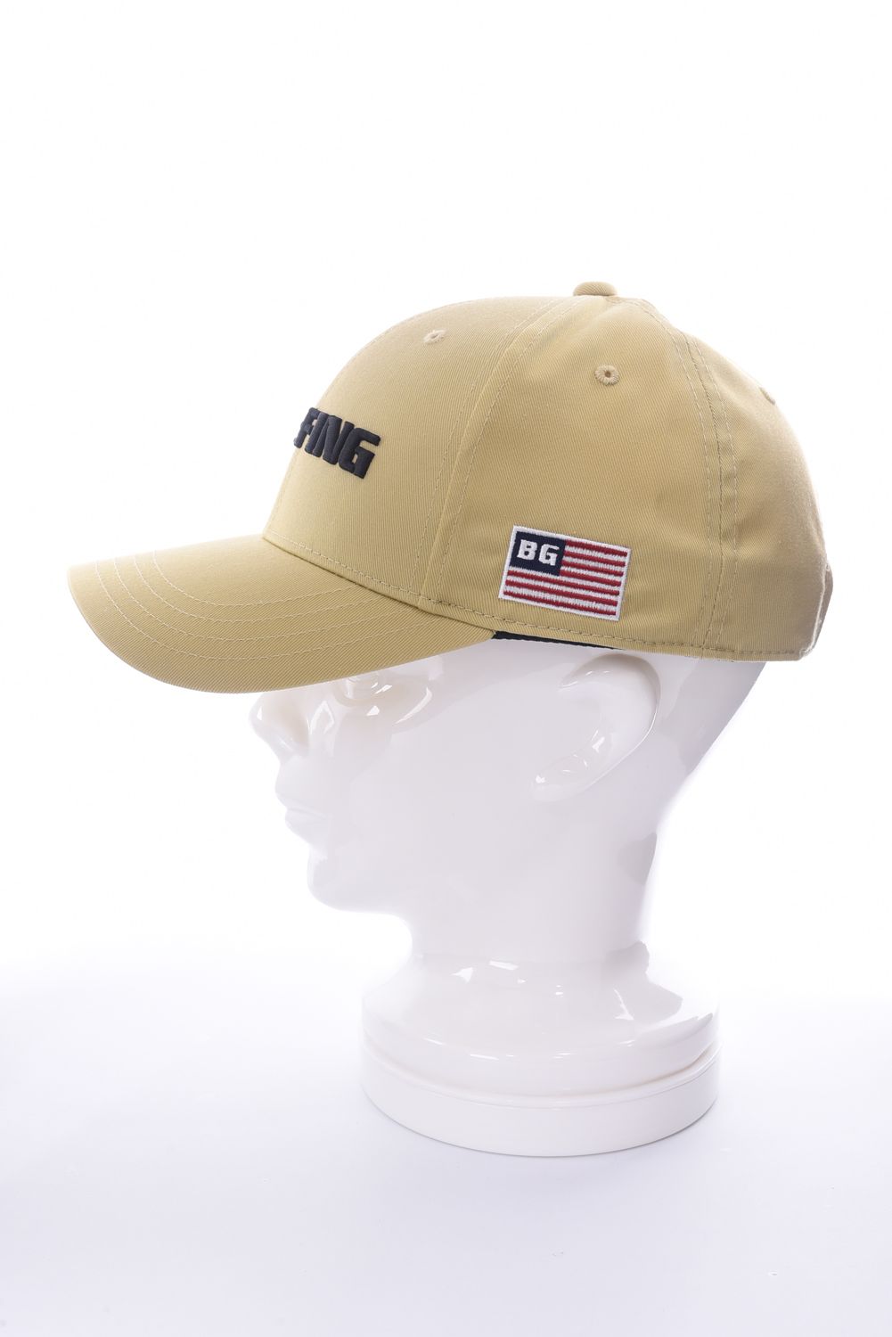 MENS BASIC CAP / ロゴ刺繍 ベーシック ベースボールキャップ ベージュ
