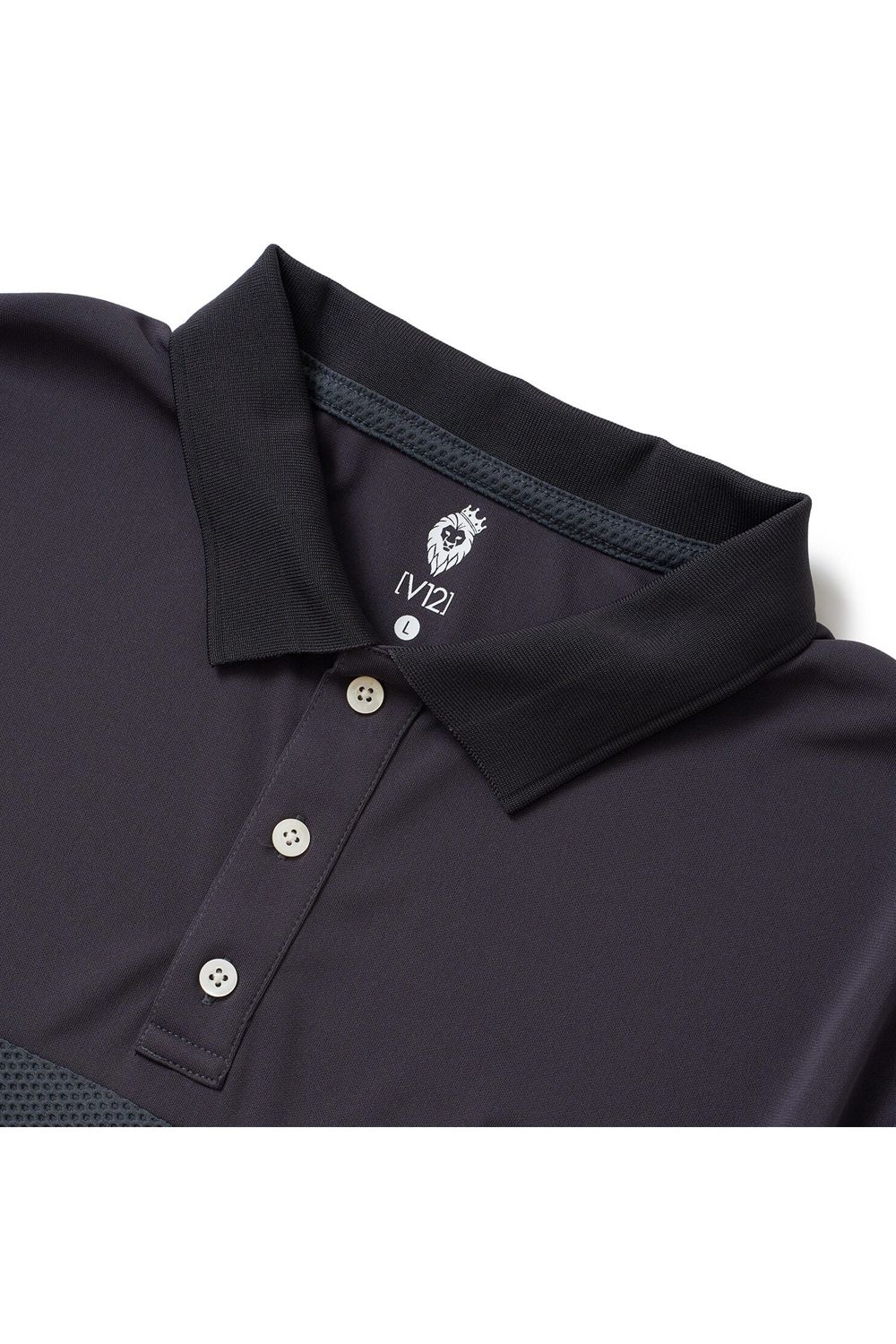 【26SS】 AIRY AWA POLO / ワッフル生地 異素材切り替え ポロシャツ (グレー)