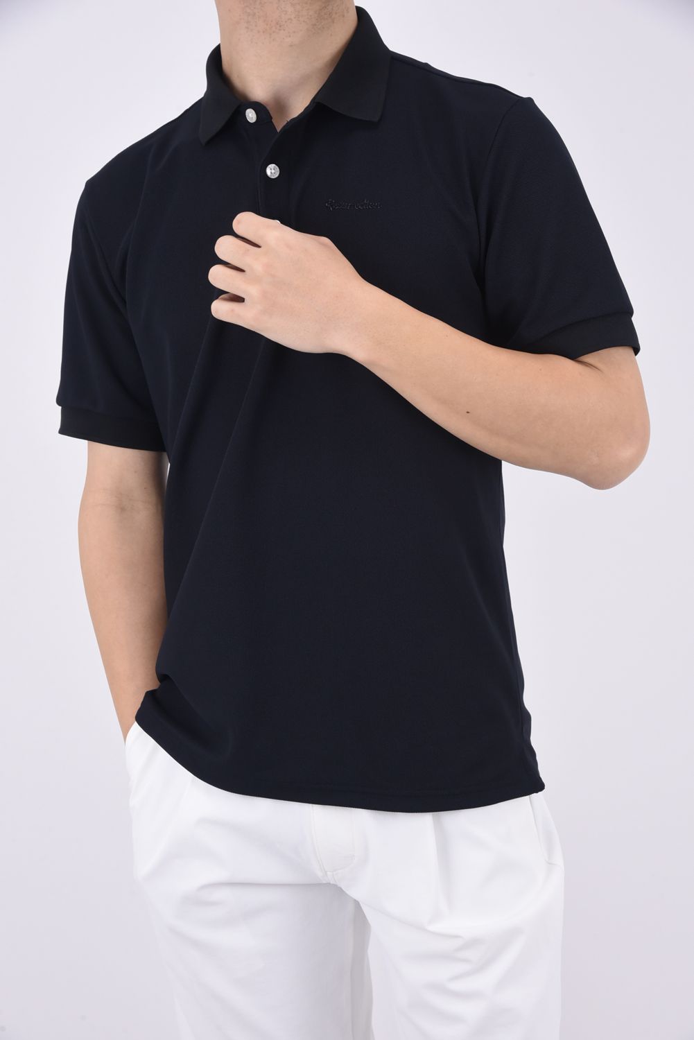 Resurrection - MENS BASIC POLO SHIRT / ベーシック ポロシャツ (ブラック)* | GOSSIP GOLF