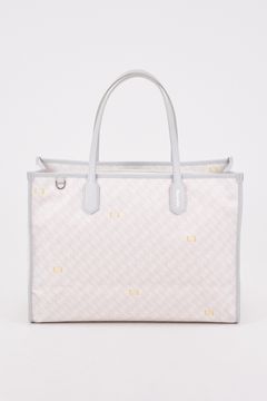 【26SS】  LANIUS SQUARE BIG (ラニウス スクエア ビッグ) / ブランドオリジナルテキスタイル ボストンバッグ （モノホワイト）*