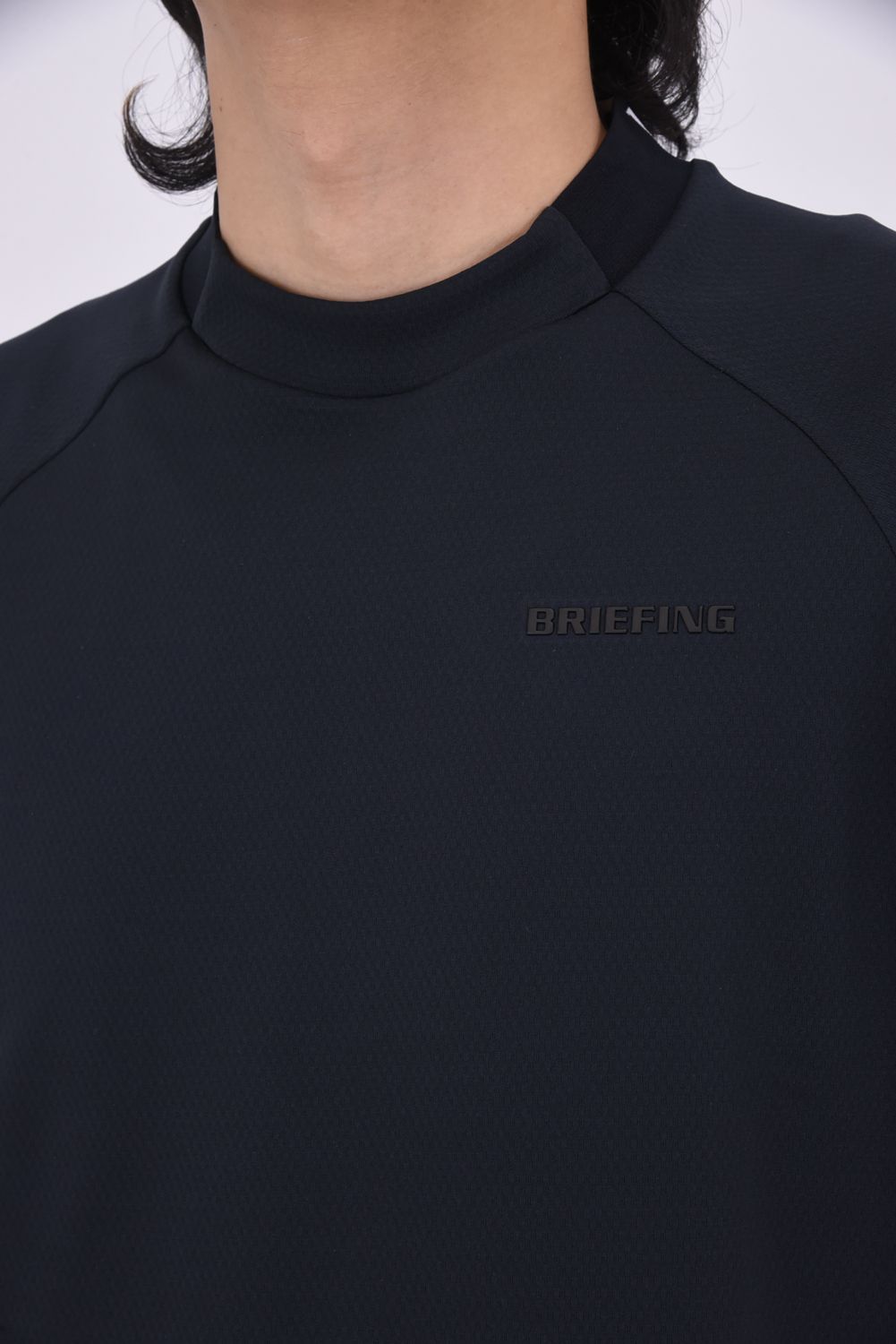 Y*u様 ブリーフィングのモックネック BRIEFING - 【25SS】 MENS NECK LOGO HIGHNECK / 袖口ロゴリブ