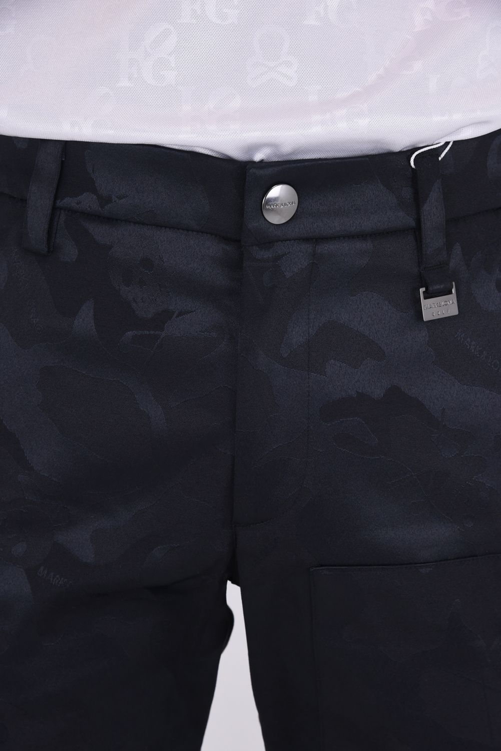 【2025AW】 GAUGE STRETCH JACQUARD PANTS / オリジナルカモジャカード ストレッチロングパンツ (ブラック)