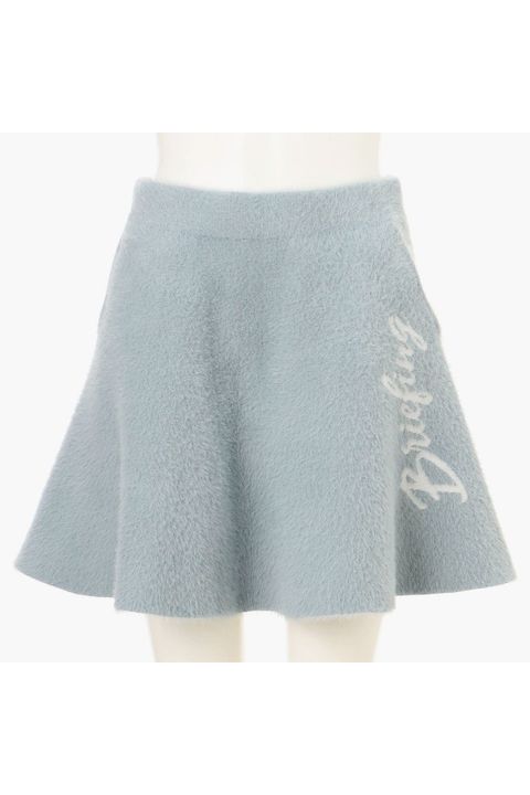【26AW】【レディース】 WOMEN’S SHAGGY KNIT FLARE SKIRT / フレアシルエット シャギーニットスカート (サックス)