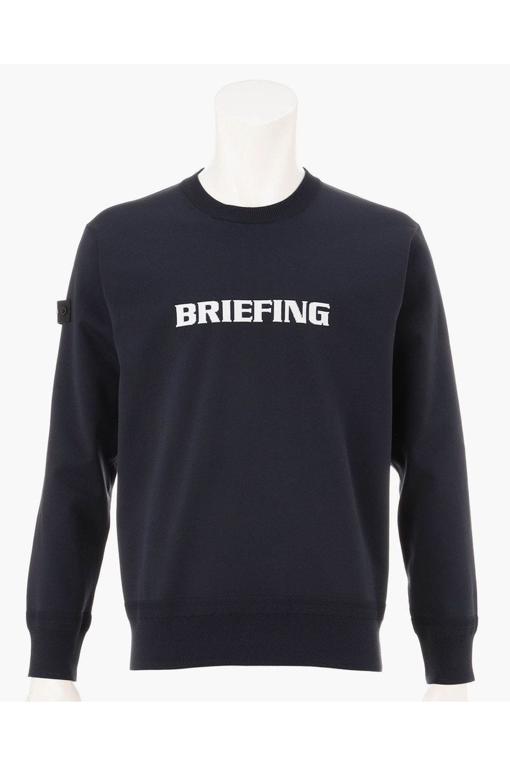 【26AW】 MEN’S PLANE KNIT CREWNECK / ブランドロゴ クルーネックニット (ネイビー)