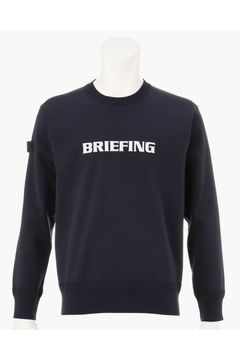 【26AW】 MEN’S PLANE KNIT CREWNECK / ブランドロゴ クルーネックニット (ネイビー)