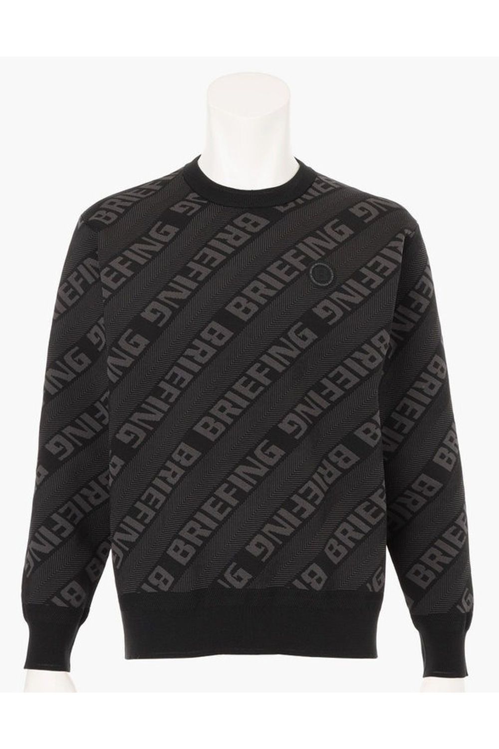 【25AW】 CE MEN'S WR BIAS LOGO CREWNECK KNIT / バイアスロゴジャカード クルーネックニット (ブラック)