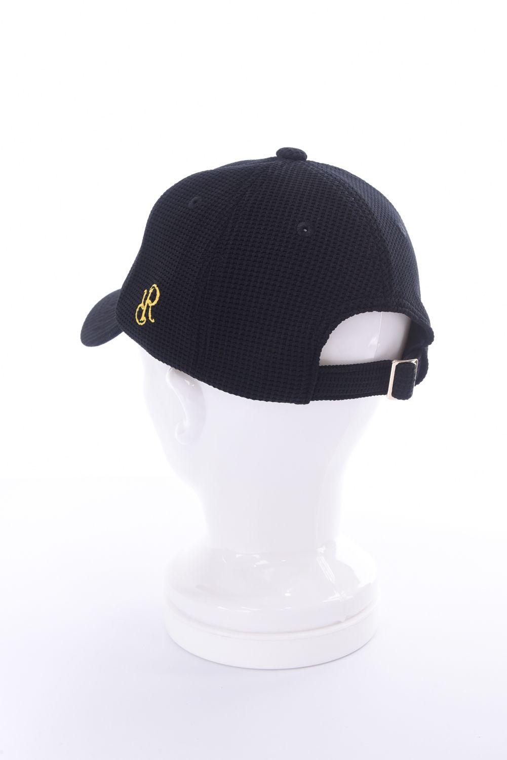 【26SS】 SILICON TAG WAFFLE CAP / シリコンタグ ワッフル キャップ (ブラック)*