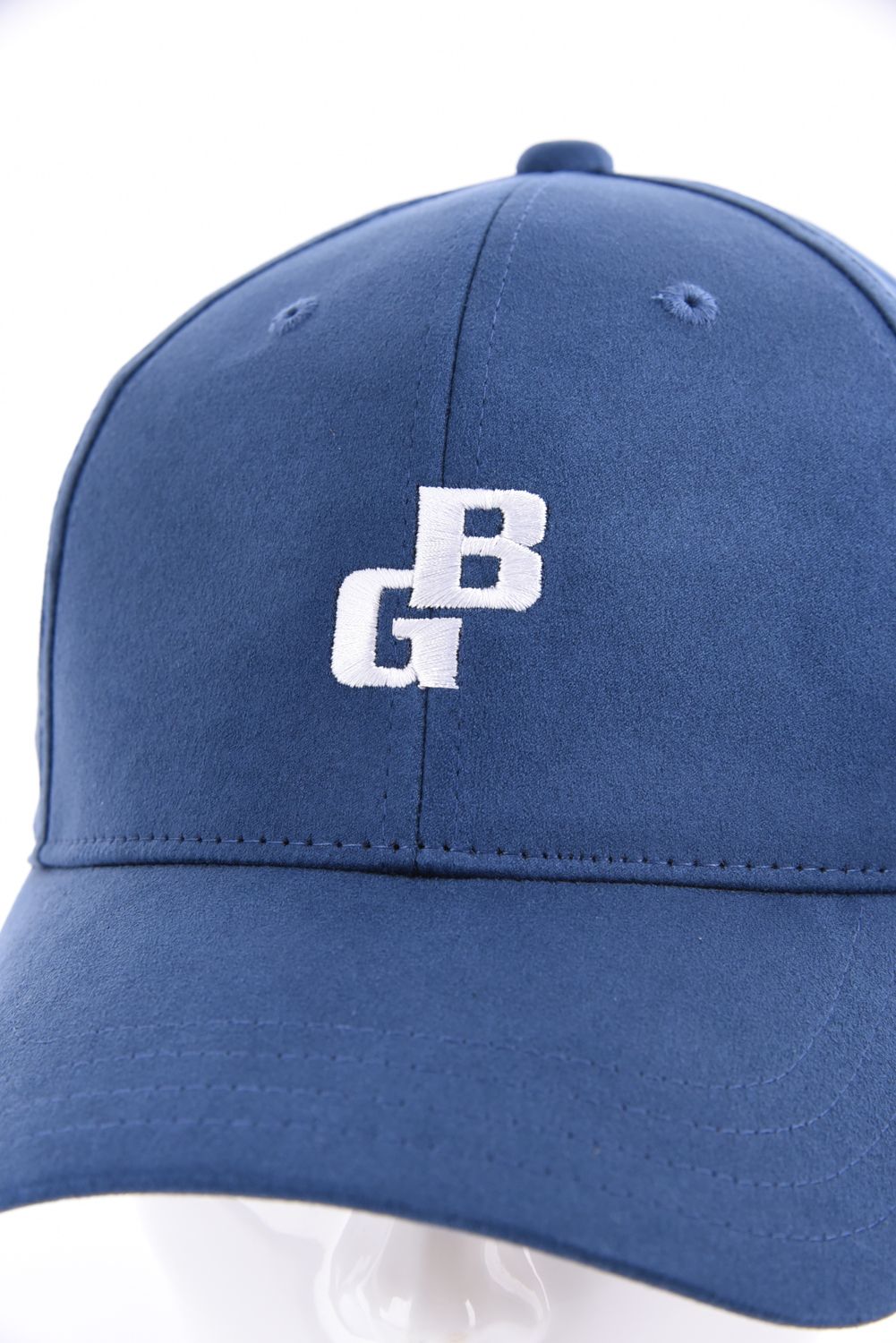 【26AW】 MEN’S SUEDE SMALL BG LOGO CAP / スウェード素材 スモールBGロゴ キャップ (インディゴ)