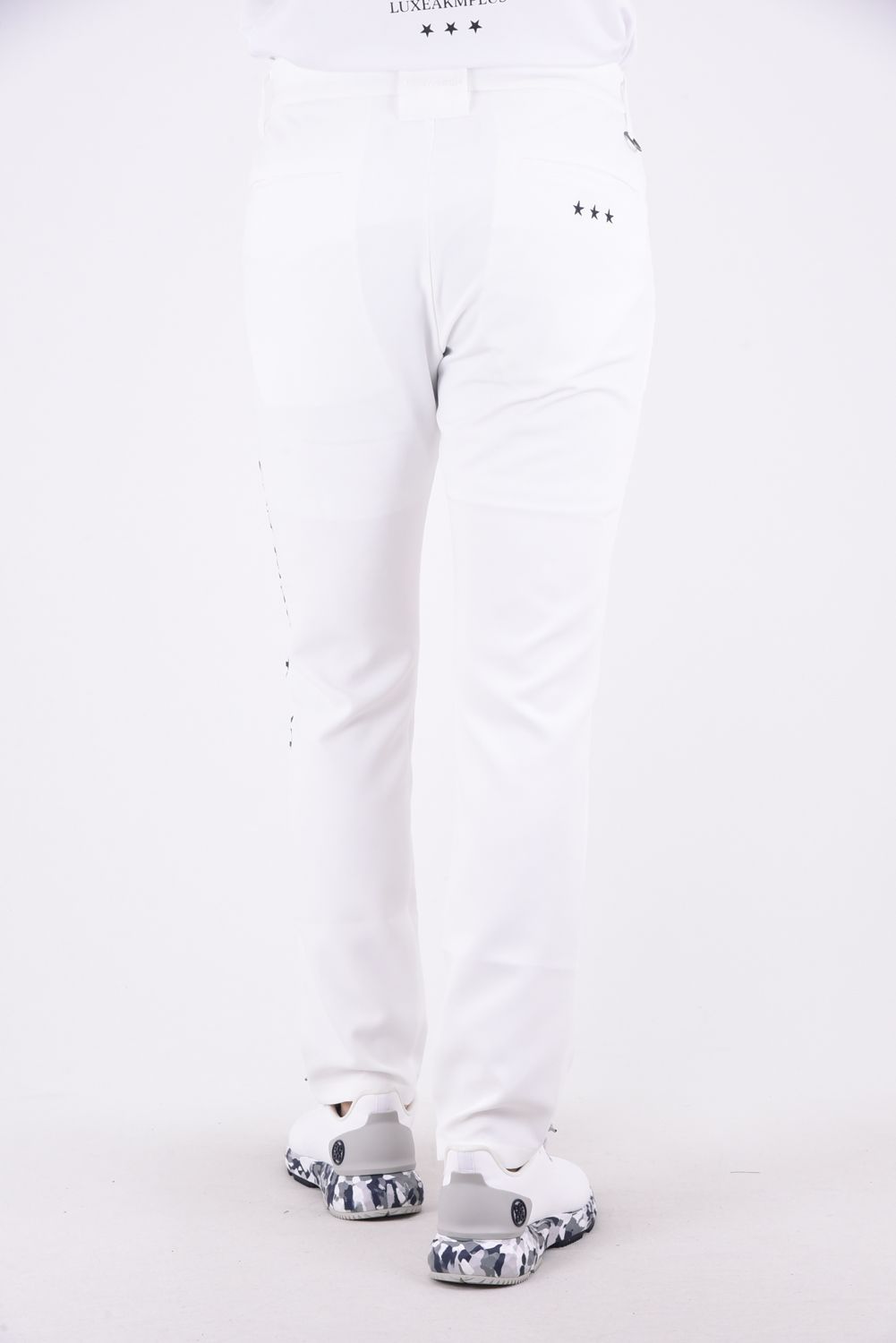 【春夏仕様】BASIC LOGO PANTS / ベーシックロゴ ストレッチ ロングパンツ (ホワイト)