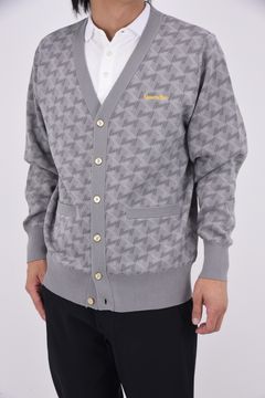 【25AW】 GM JACQUARD KNIT CARDIGAN / GMジャガード ニットカーディガン (グレー)*