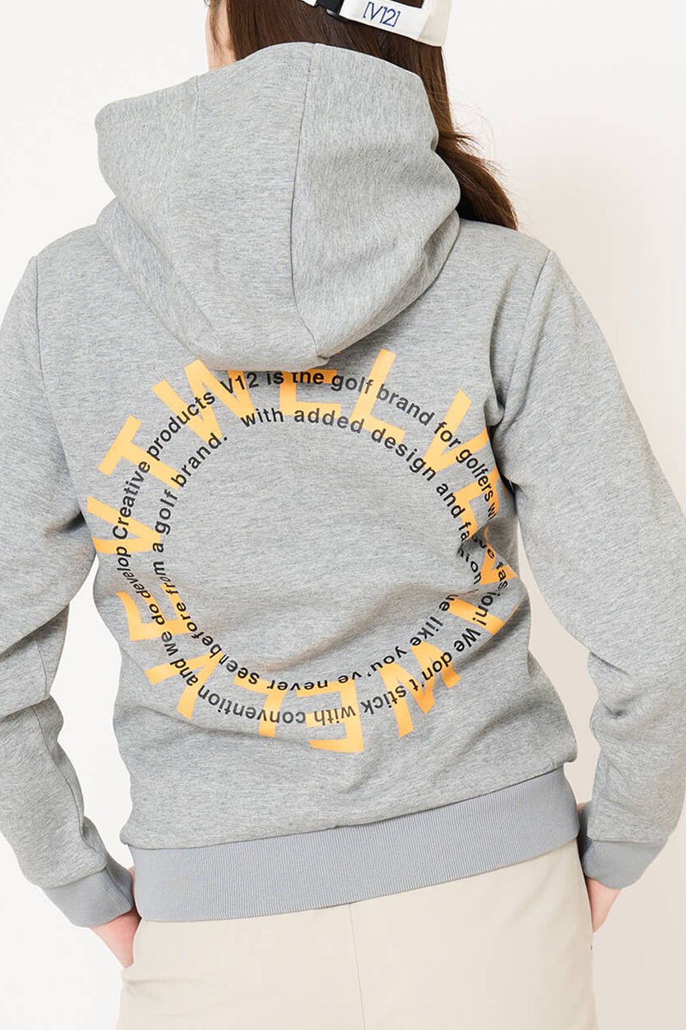 【26AW】【レディース】 RING LOGO PARKA / ダンボールニット サークルロゴ ジップポケット プルオーバーフーディー (グレー)