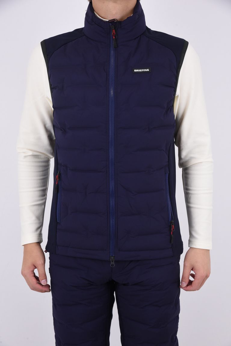 BRIEFING - MS HYBRID DOWN VEST / ブランドロゴ ハイブリッド  