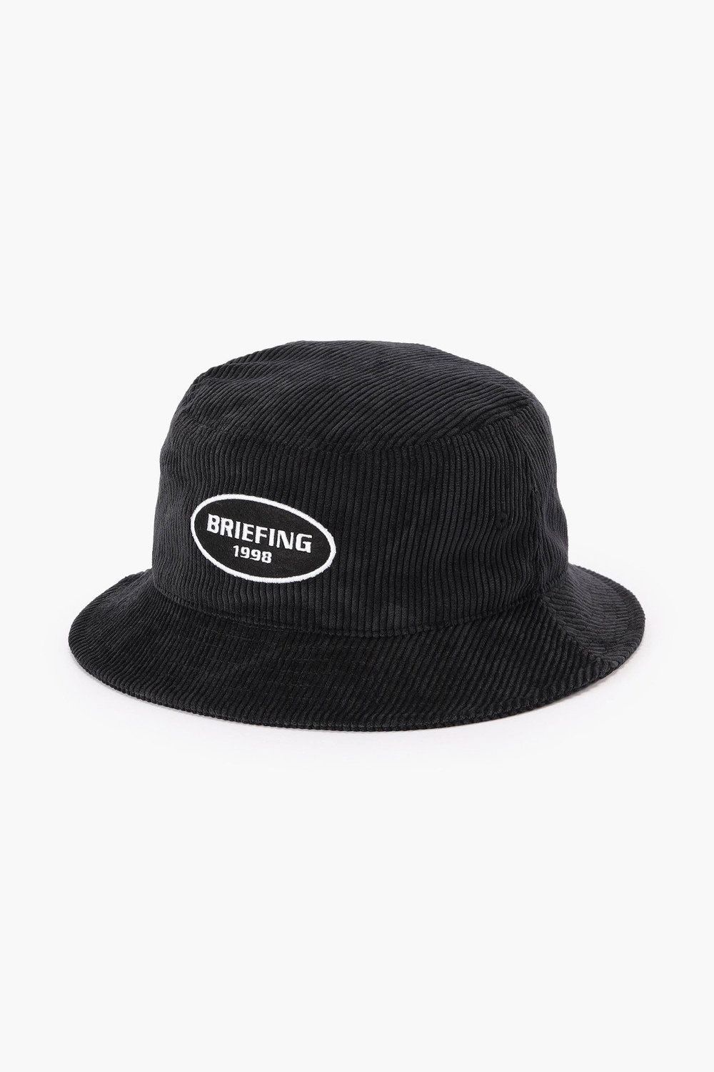 【26AW】 MEN’S CORDUROY OVAL HAT / コーデュロイ生地 オーバルロゴワッペン ハット (ブラック)