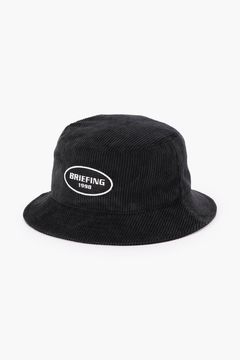 【26AW】 MEN’S CORDUROY OVAL HAT / コーデュロイ生地 オーバルロゴワッペン ハット (ブラック)