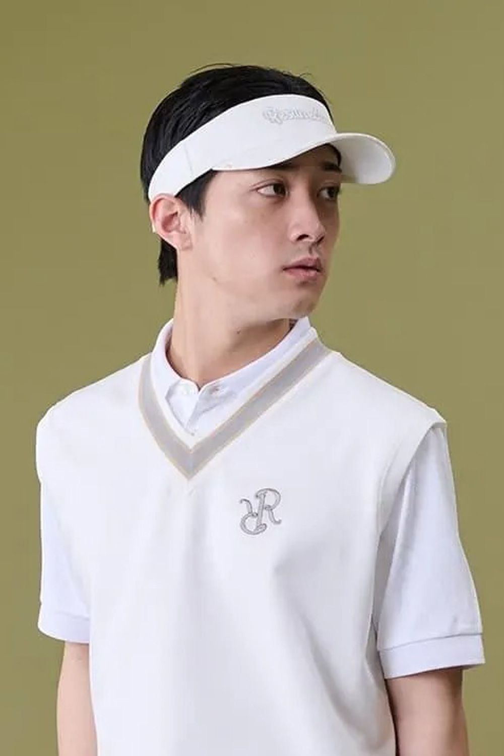 【26AW】 GM BRIM VISOR LANATEC / ブランドロゴ刺繍 オリジナルテキスタイル サンバイザー （モノホワイト)
