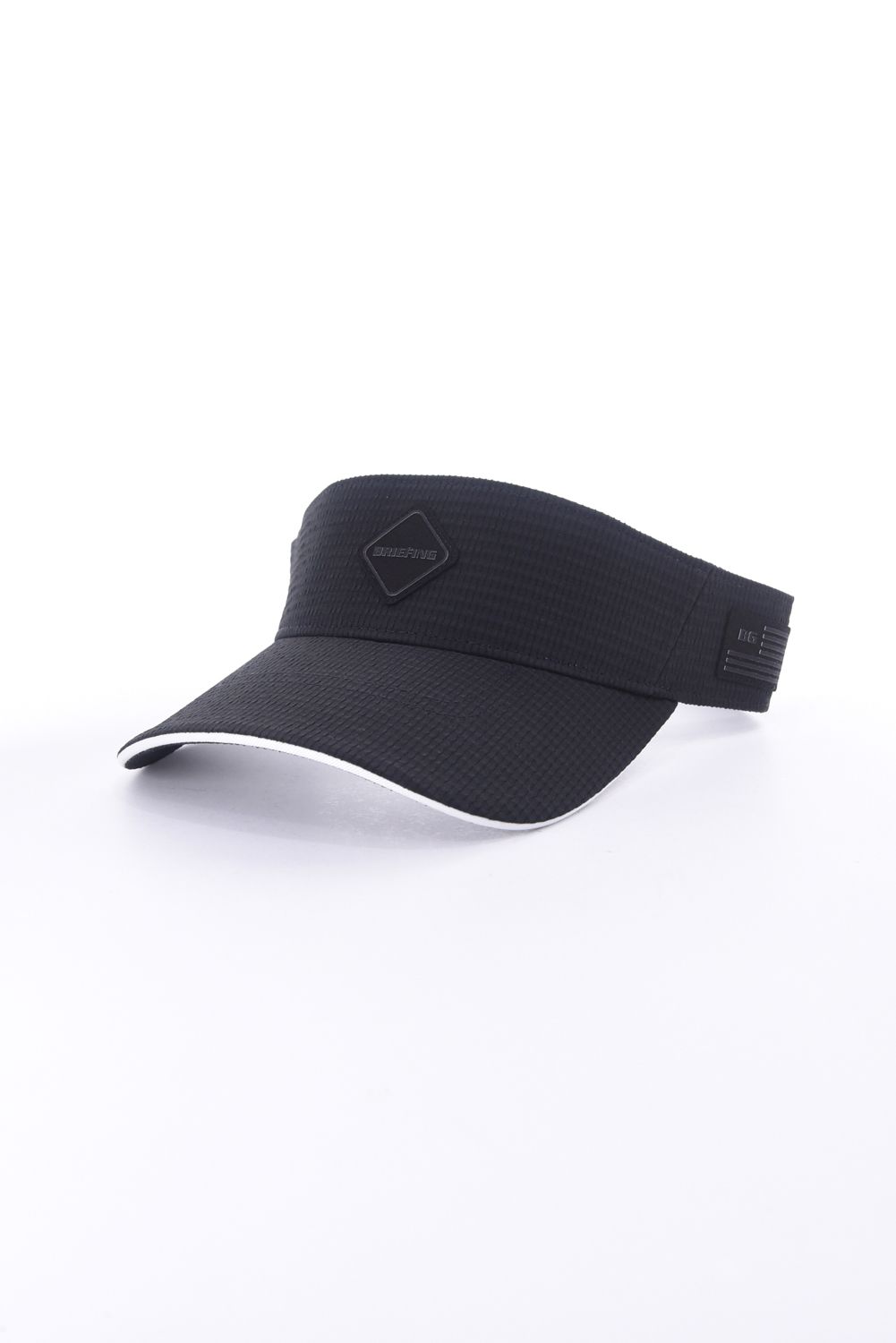 【26SS】 MEN’S SEERSUCKER VISOR / シアサッカー ダイヤモンドロゴ サンバイザー (ブラック)