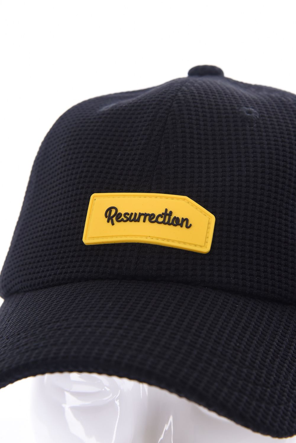 【26SS】 SILICON TAG WAFFLE CAP / シリコンタグ ワッフル キャップ (ブラック)*