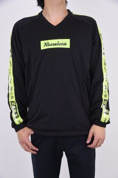V NECK BLOUSON / サイドライン ブランドロゴ Vネック ブルゾン ブラック