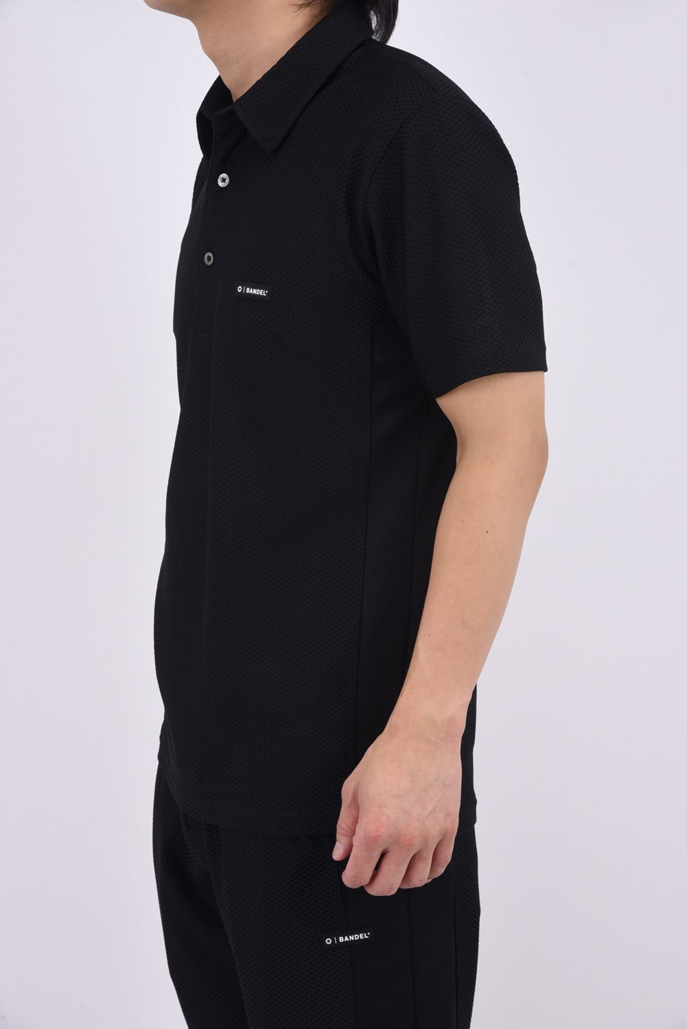 【26SS】 DRY WAFFLE SWITCH POLO / ドライワッフルスウィッチポロシャツ (ブラック)