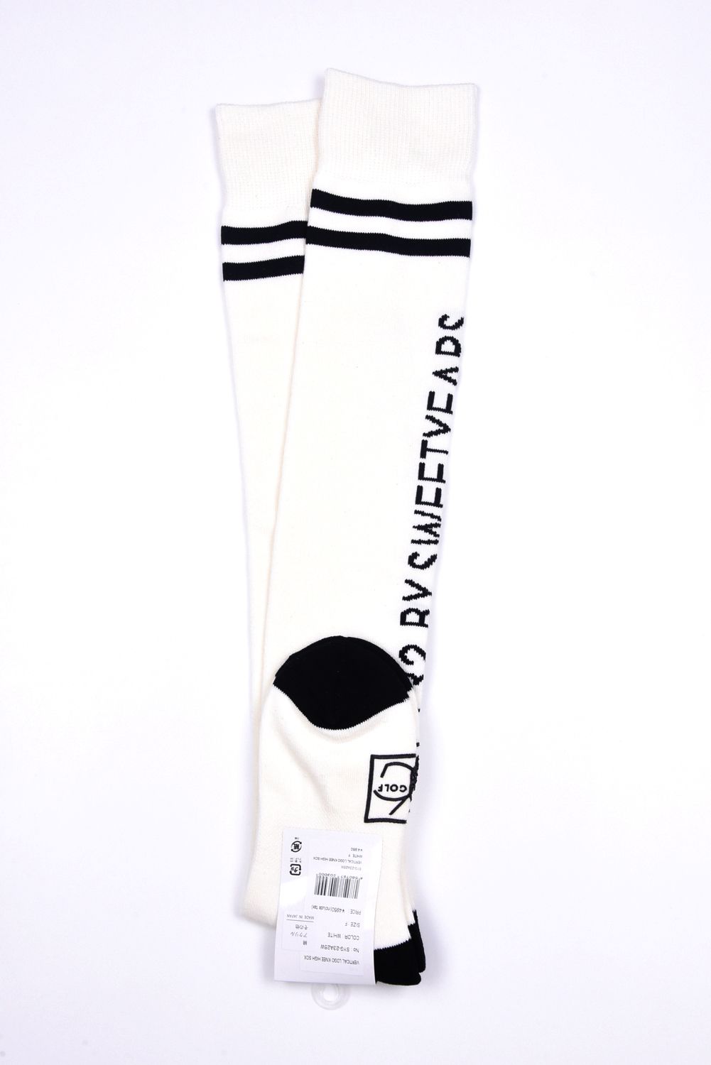 【レディース】 VERTICAL LOGO KNEE HIGH SOX / サイドロゴ ニーハイソックス (ホワイト)*