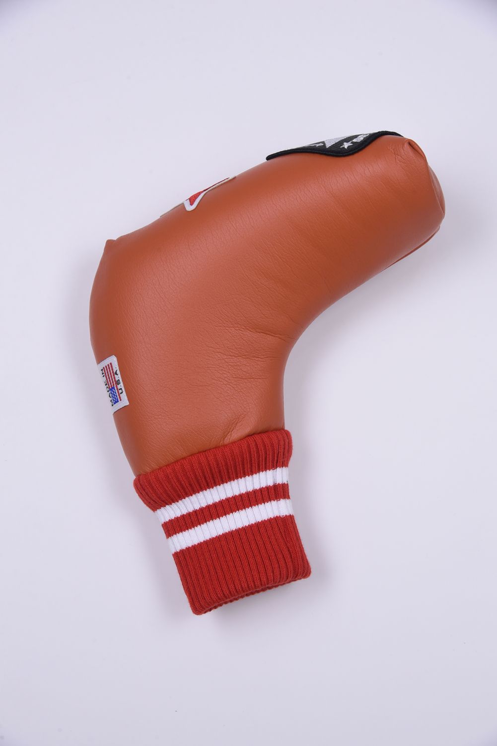 U-LEATHER PUTTER COVER / シンセティックレザー ワッペン ピンタイプ パターカバー (ラグーナオレンジ)