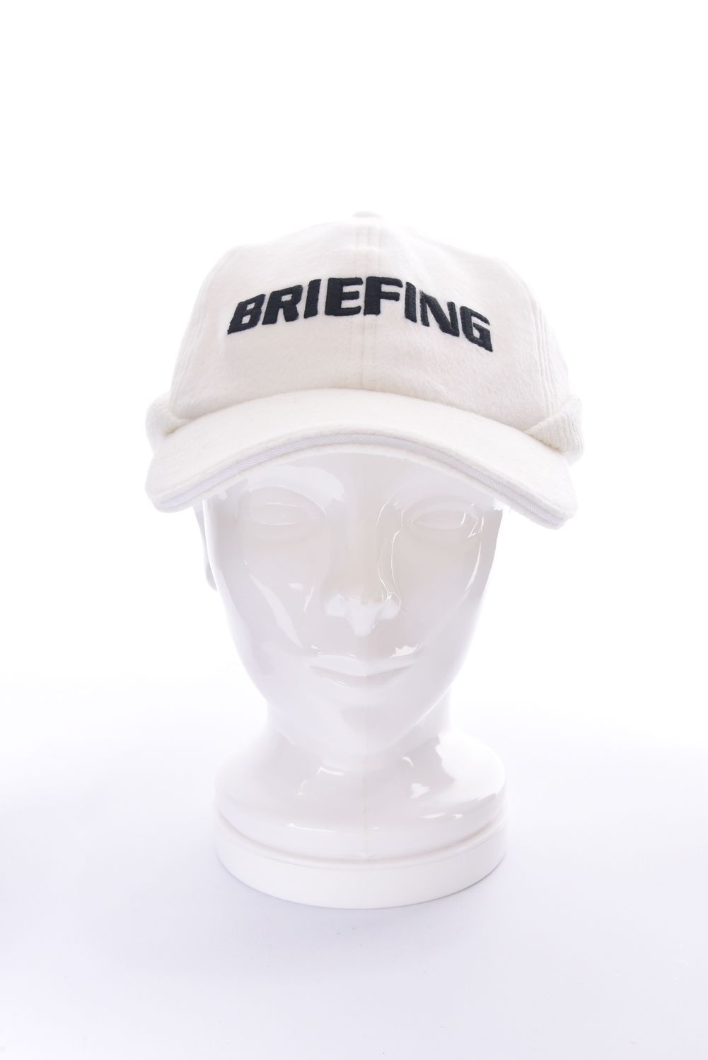 MEN'S WOOL WARM CAP / ウール混 ブランドロゴ ウォームキャップ (アイボリー)