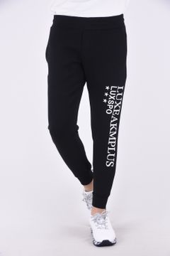 EMBROIDERY LONG PANTS /  ブランドロゴ 刺繍 ロングパンツ ブラック