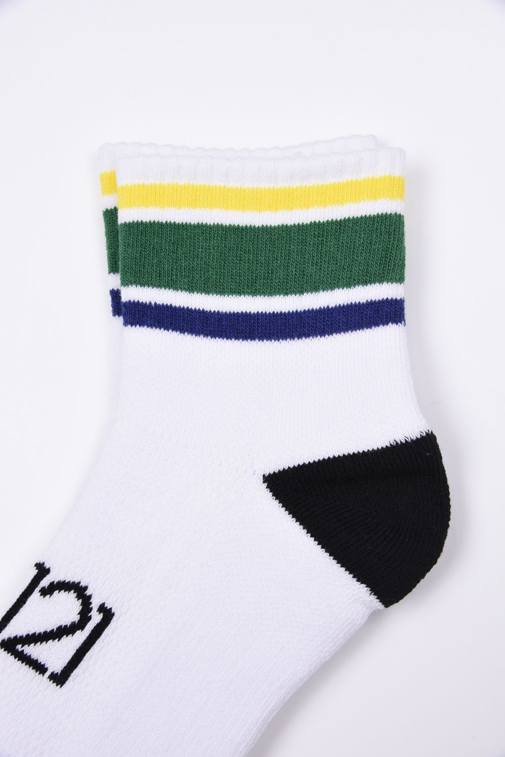 【26AW】 COLOR MID SOCKS / カラーライン ミドルソックス (グリーン)