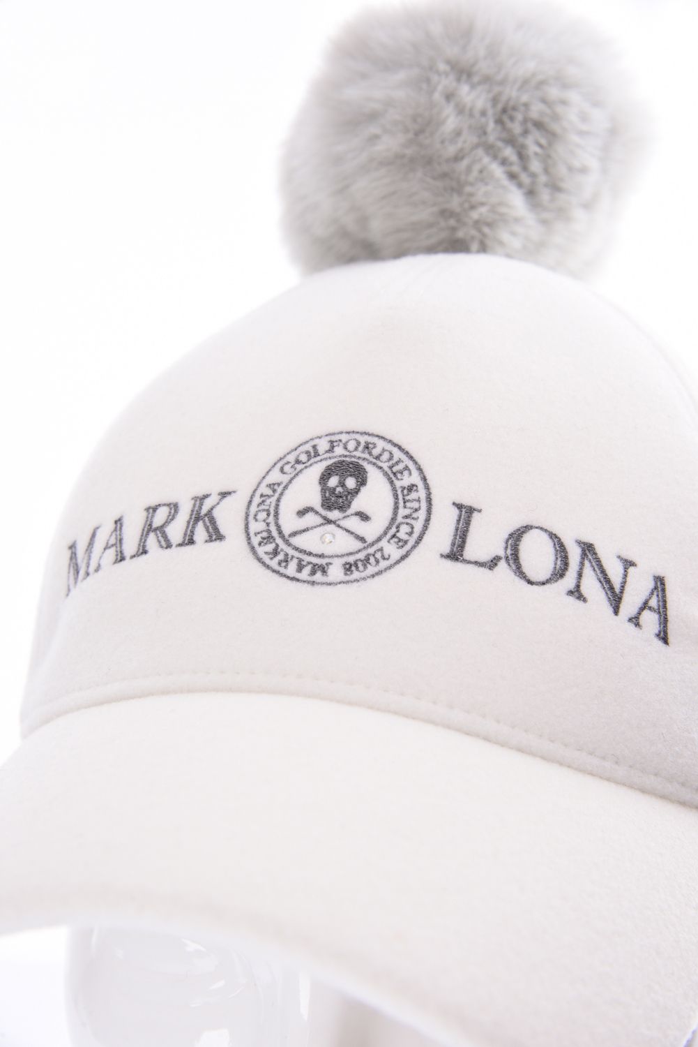 【レディース】ATLANTRIS SPARKLE POM CAP / エコファー梵天 キャップ (ホワイト)