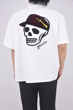 【26SS】 DVG OVER FIT POLO / バックプリント オーバーサイズ ポロシャツ (ホワイト)
