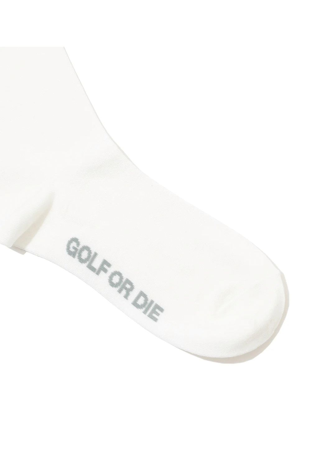 【26SS】【レディース】 LAUREL SKULL OVER-KNEE SOCKS / アイアンスカル刺繍 オーバーニーソックス (ホワイト)