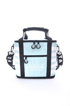 【26SS】 COOLER BAG / ボーダー保冷 ショルダーバッグ (ターコイズ)