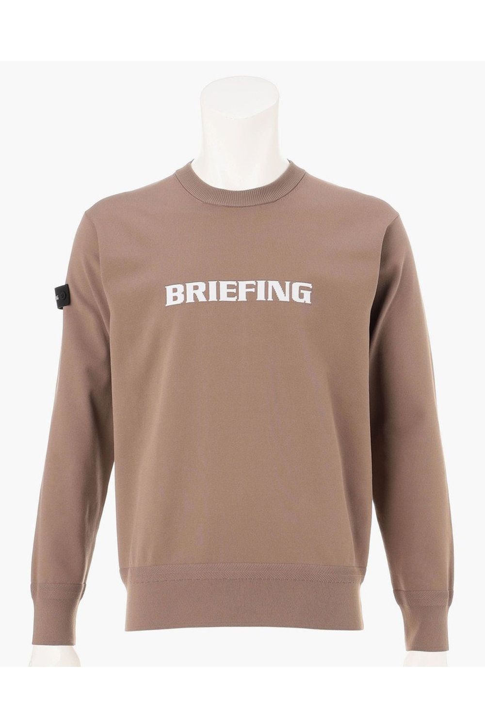 【26AW】 MEN’S PLANE KNIT CREWNECK / ブランドロゴ クルーネックニット (モカ)