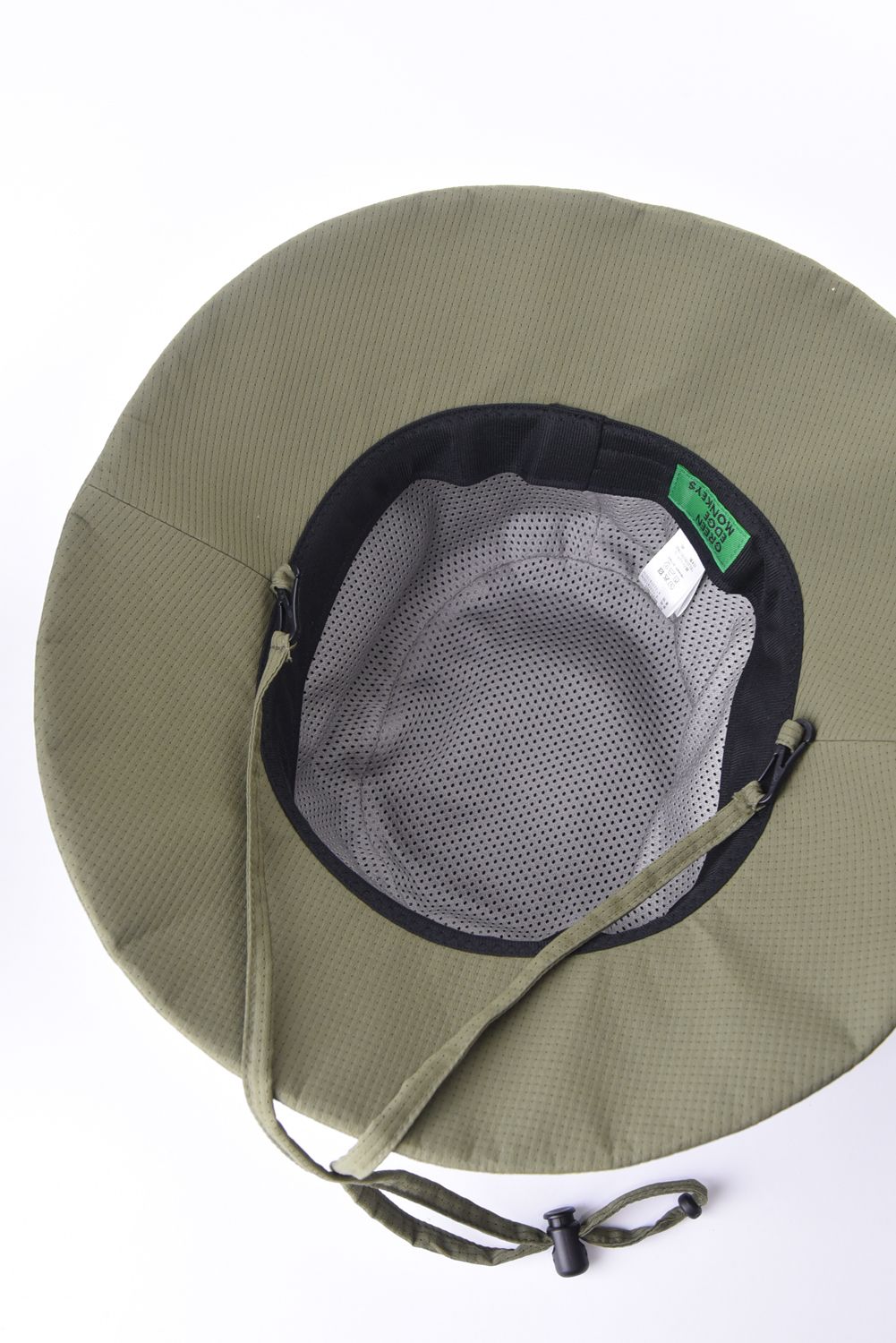 【26SS】 BUCKET HAT / モンキー刺繍ワッペン バケットハット (カーキ)