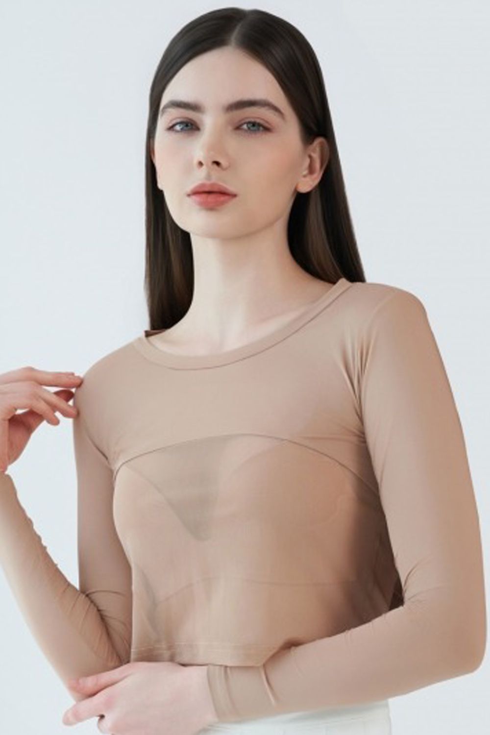 【26SS】【レディース】【返品・交換不可】 WOMENS COOL CROP INNERWEAR / クロップ丈 冷感素材 サマーインナーTシャツ (ベージュ)