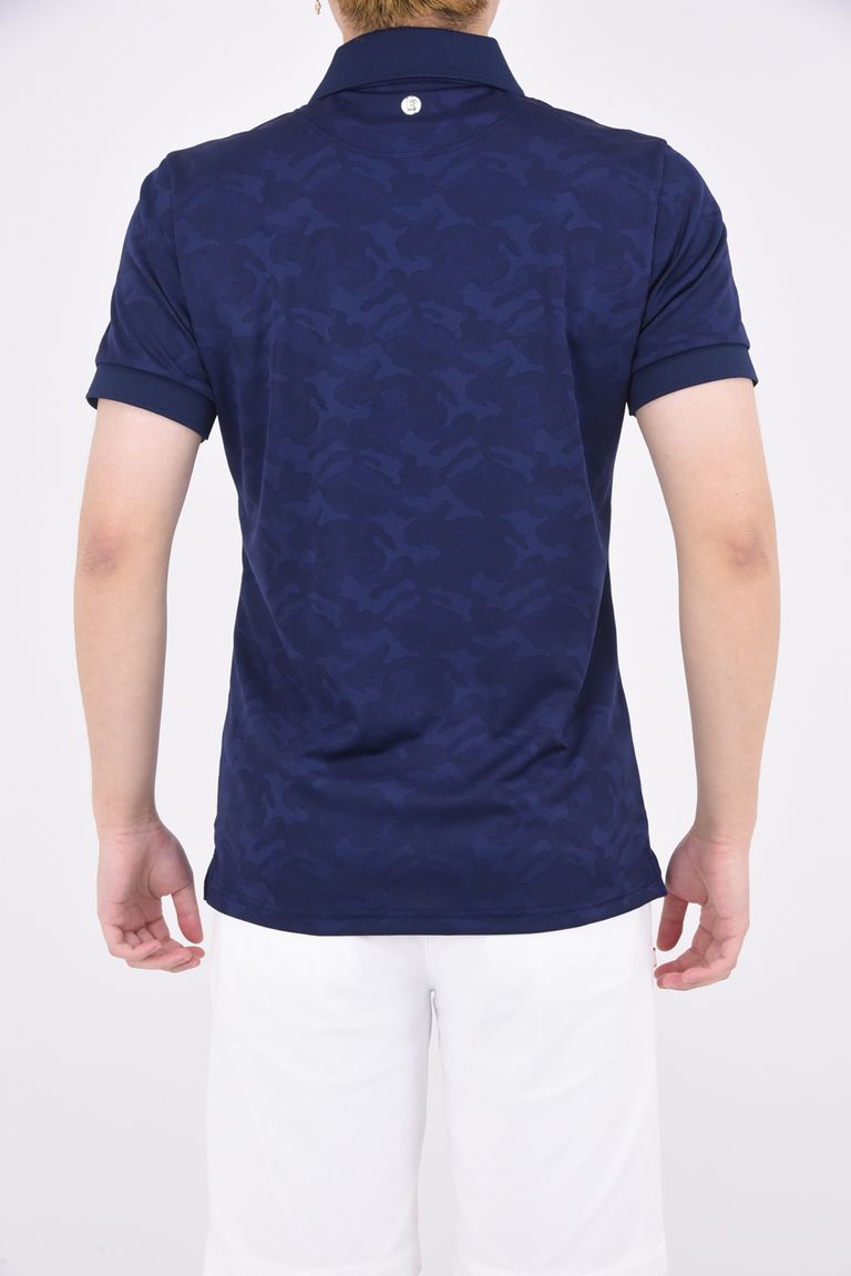 BRIEFING - MS CAMO JQ POLO / カモフラージュ柄 ポロシャツ ネイビー  