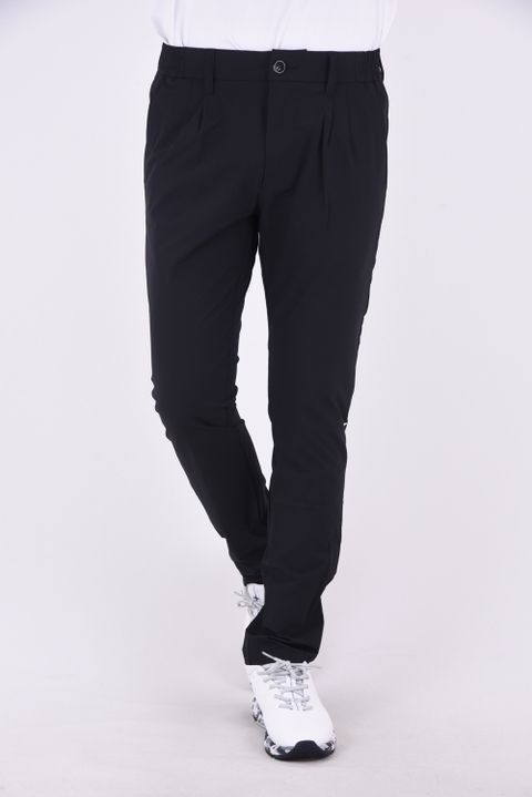 【春夏仕様】SUPER STRETCH LOGO PANTS /  スーパーストレッチ ロゴ ロングパンツ (ブラック/ホワイト)