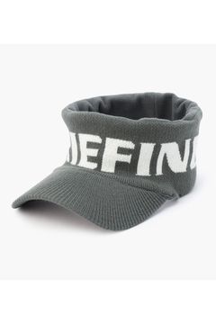 KNIT VISOR / ブランドロゴジャカード ニットサンバイザー (グレー)