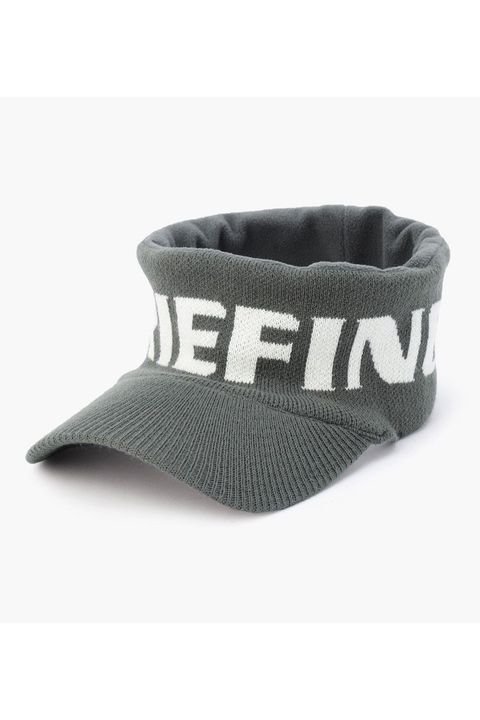 KNIT VISOR / ブランドロゴジャカード ニットサンバイザー (グレー)