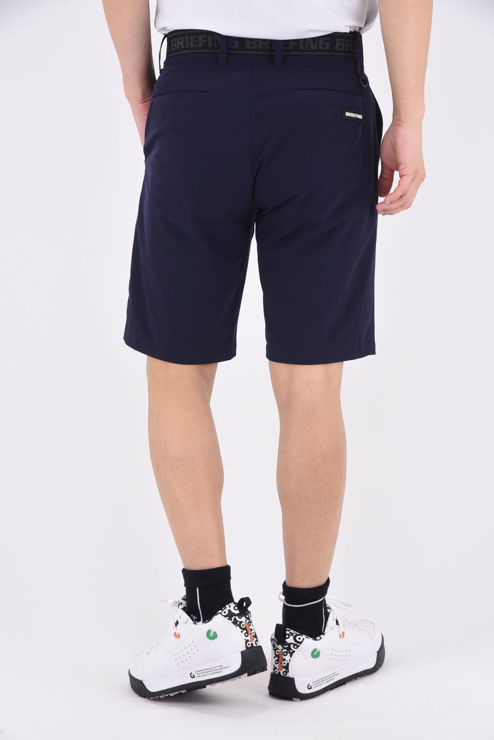 BRIEFING - MENS LOGO ELASTIC SHORT PANTS / ロゴ エラスティック ショートパンツ (ブラック) |  GOSSIP GOLF