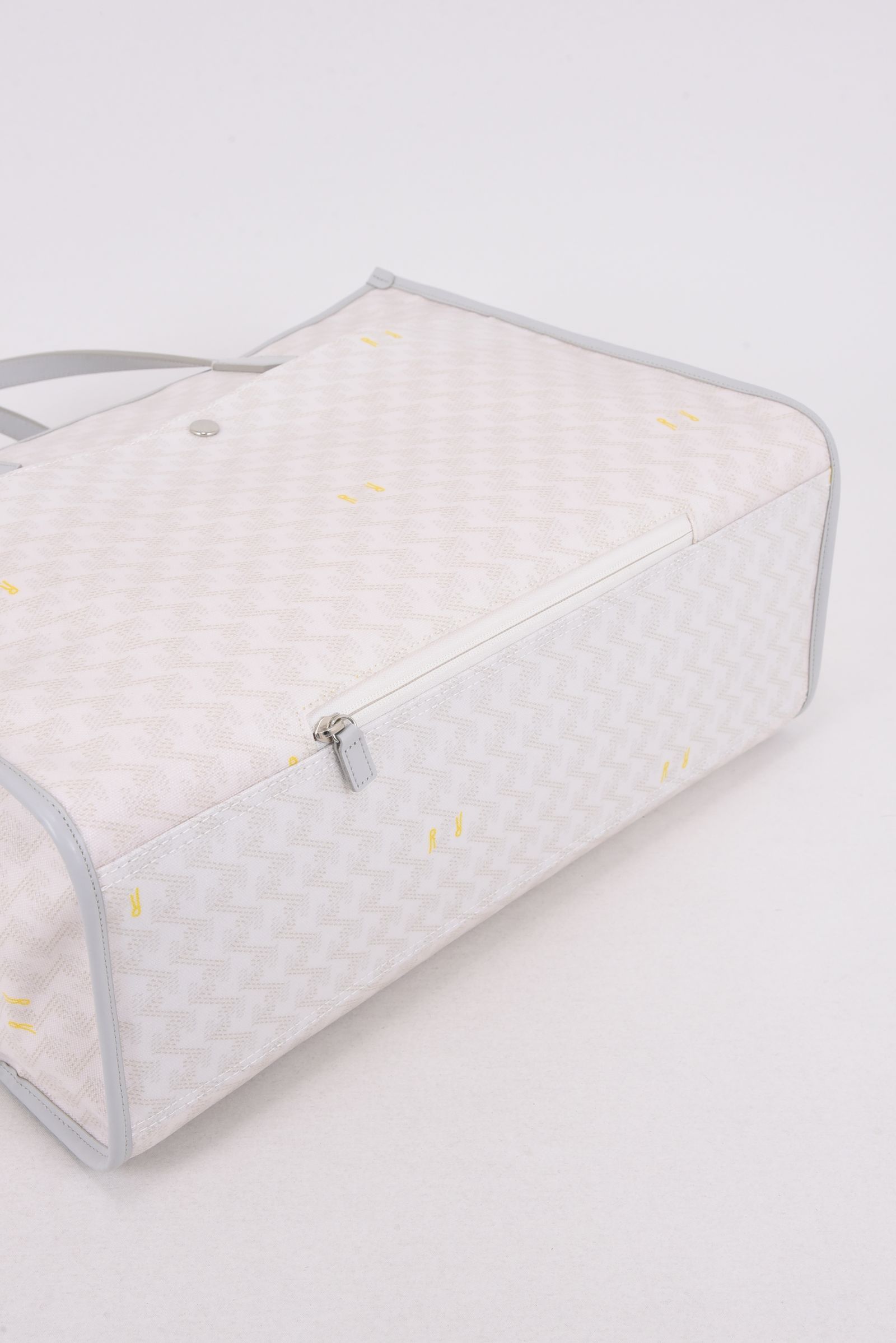 【26SS】  LANIUS SQUARE BIG (ラニウス スクエア ビッグ) / ブランドオリジナルテキスタイル ボストンバッグ （モノホワイト）*