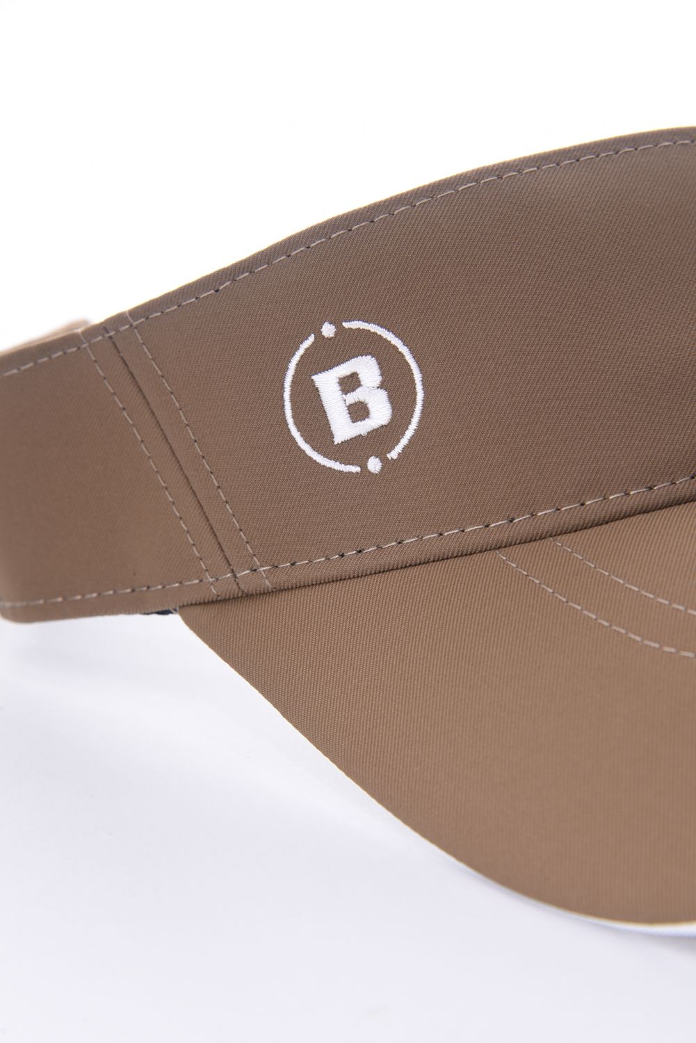 MENS ROUND LOGO VISOR / ロゴ刺繍 アシンメトリー サンバイザー ブラウン