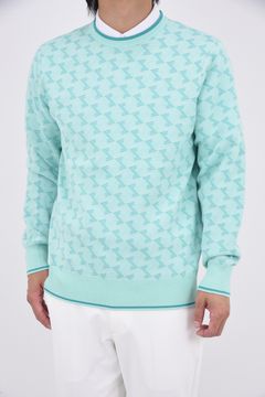 【25AW】 GM JACQUARD LIGHT KNIT / GMジャカード クルーネック ライトニット (ミント)*
