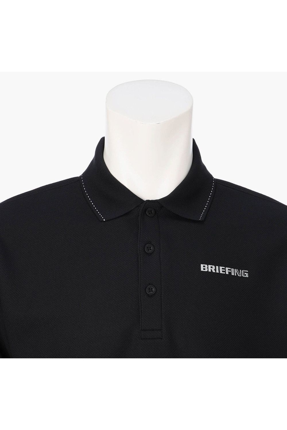 【26AW】 MEN’S BASIC LS POLO / ベーシック ブランドロゴ 長袖ポロシャツ (ブラック)