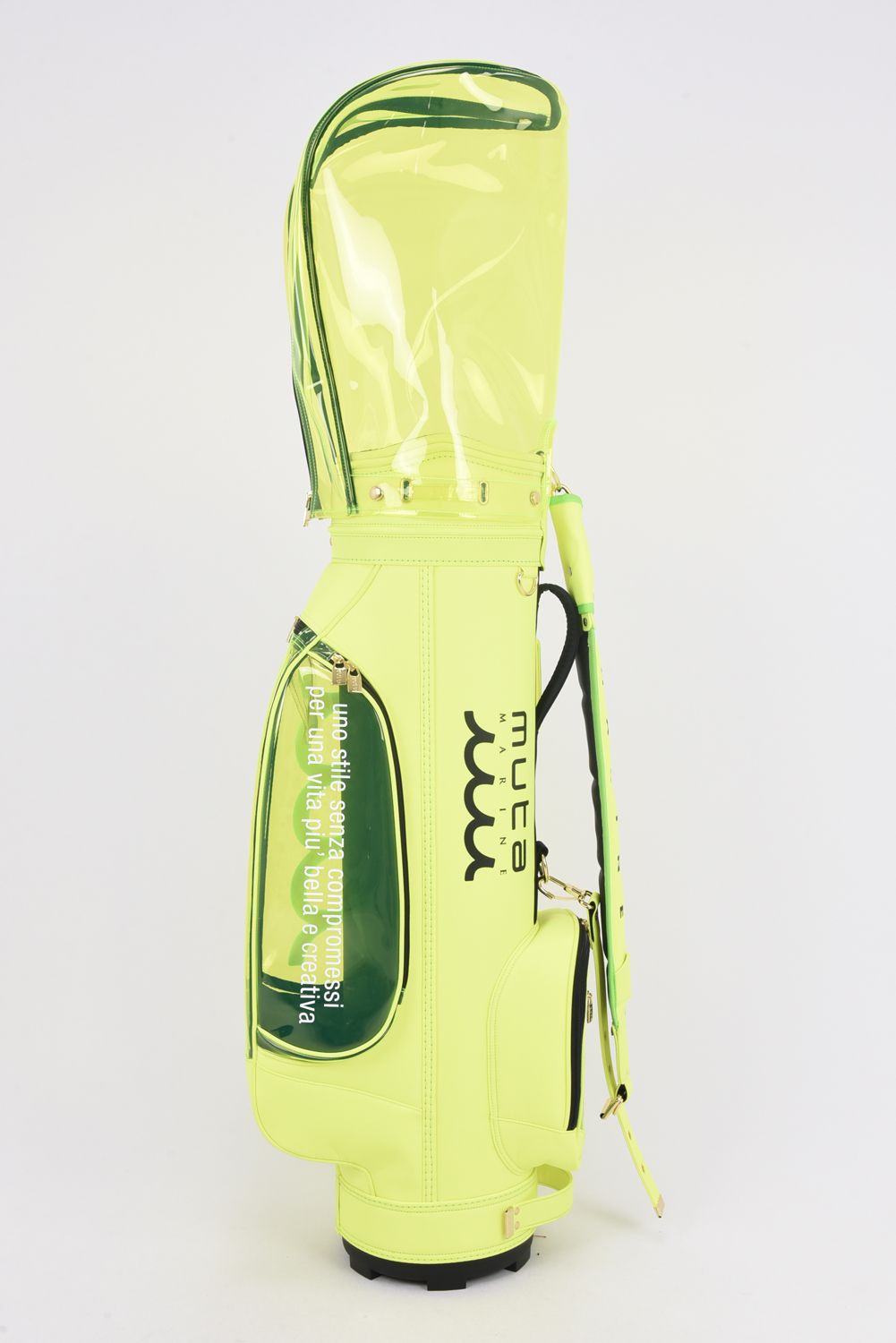 【銀行振込・代金引換不可】【返品・交換不可】 CADDY BAG & COVER / ナイロン×クリア キャディバッグ&ヘッドカバーセット (イエロー)