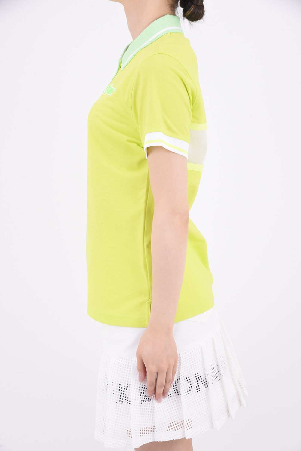 【レディース】 JAMMING KNIT COLLAR POLO / シグネチャーロゴ ドライタッチ ポロ (ライム)