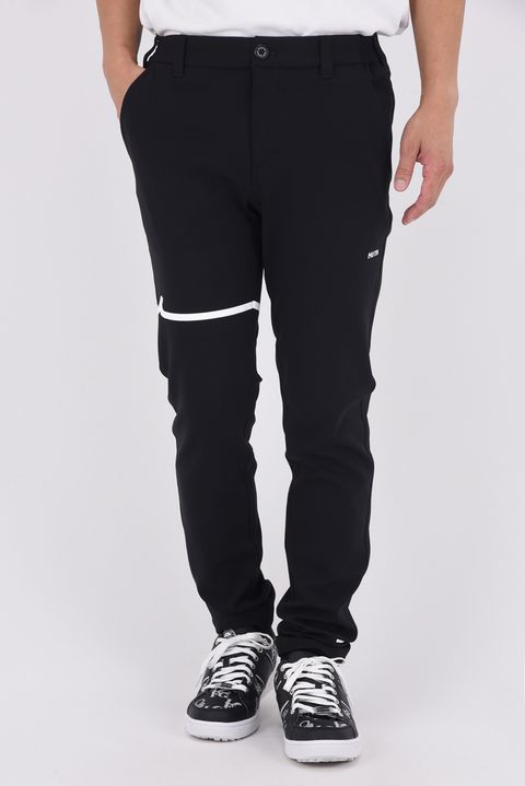 【25AW】 CARDBOARD TWILL JERSEY SLACKS / ダンボールニットツイル ウェーブライン ジャージースラックス (ブラック)